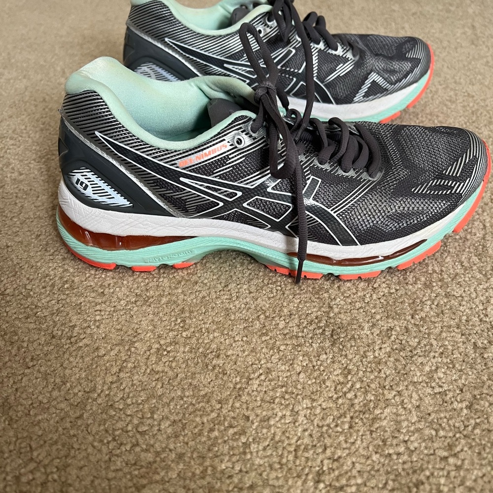 ASICS Women's Running Shoes - Black and Mint